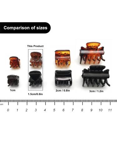 48pcs Mini Hair Claw Clips for Women Girls - Small Plastic Jaw Clamps in Black/Brown/Clear with Storage Box - Buy Online on GoSupps.com