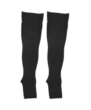 Fybida Long Compression Socks with Open Toe Elasticity Prevent Leg Edema Breathable Compression Stockings