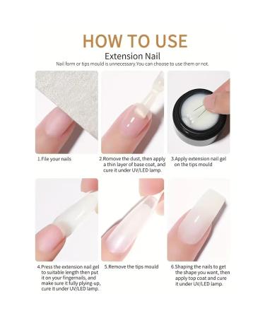 Gen rico 3D Nail Gel - 4 Colors Gel Manicure Glue | 3D Nail Molding Glue for French Daily Diamond Diamond Embossing Flexible Light Printing - Buy Online on GoSupps.com