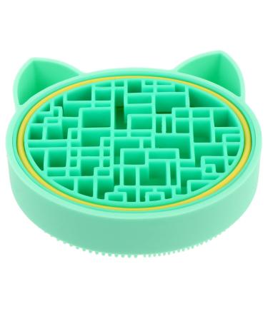 Didiseaon 2 1 Makeup Brush Storage Box Makeup Brush Stand Makeup Brush Cleaning Pad Silicone Make up Brush Holder Brush Cleaning Mat Cleaning Tool The Cat Storage Rack Silica Gel 11x2.5cm Green