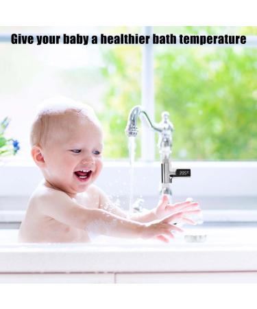 Molbory LED Digital Bath Thermometer | 5-85 Real-Time Water Flow | 360 Rotatable Screen | Baby Shower & Bathroom Thermometer - Buy Online on GoSupps.com