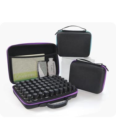 60-Grille Essential Oils Carrier Bag | Hard-Shell Travel Organizer for 5ml 10ml 15ml Bottles (Purple) - International Shipping Available - Buy Online on GoSupps.com