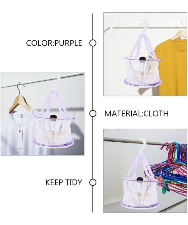 Hanging Mesh Basket Dryer for Makeup Brushes | Foldable Cleaning Rack & Drying Solution for Sponges & Puffs (Purple - Buy Online on GoSupps.com