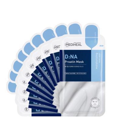 Mediheal D:NA Proatin Mask Renewal 10 Pack Deeply Hydrating Rich Creamy Instantly Moisturize for dry tight skin DNA 10EA (Renewal)