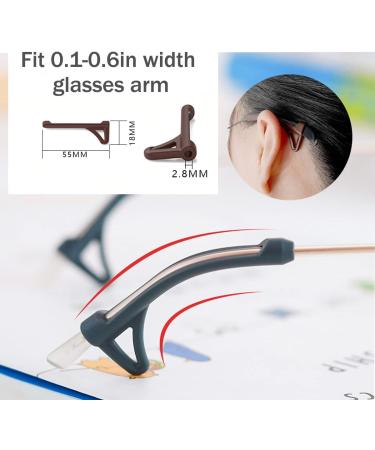 Opugit Anti-Slip Glasses Covers - 6 Pairs of Silicone Comfort Grips for Sports Sunglasses & Reading Glasses - Black - Buy Online on GoSupps.com
