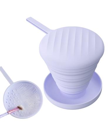 Makeup Brush Cleaner Bowl - Multifunctional Silicone Flexible Cleaner Mat Stable Cleaning Tool for Makeup Supplies Decorative Makeup Brushes and Powder Pads