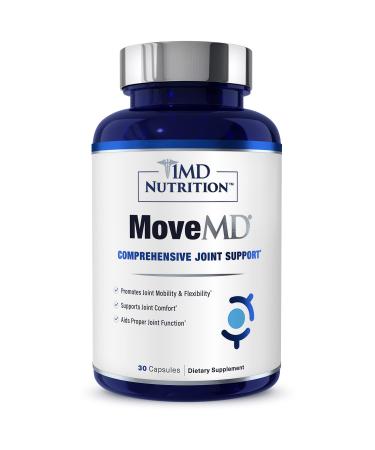1MD Nutrition MoveMD - Joint Health Supplement - Doctor Formulated | with Collagen, Astaxanthin, and More | 30 Capsules 30 Count (Pack of 1)