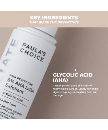Buy Paula's Choice Skin Perfecting 8% AHA Lotion - Glycolic Acid Exfoliator for Normal to Dry Skin | Minimize Folds Pigment Spots & Pimples - 100 ml | International Shipping Available - Buy Online on GoSupps.com