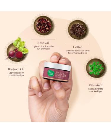 Mother Sparsh Rose & Beetroot Lip Scrub For Dry Chapped Lips | Removes Dead Skin & Pigmentation - 10gm - Buy Online on GoSupps.com
