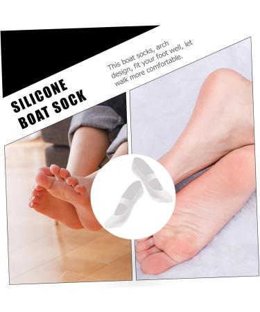FRCOLOR 1 Pair Silicone Gel Foot Care Socks Heel Crack Socks Dance Socks Cooling Heel Repair Socks Silicone Arch Gel Moisturizing Socks Silicone Socks Beach Men and Women White Protector - Buy Online on GoSupps.com