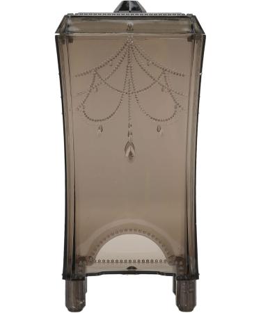 Verdant Touch Round Cotton Pad Dispenser - Transparent Grey - ABS - Dustproof Easy Accessible - Sturdy - For Cotton Pads - Buy Online on GoSupps.com