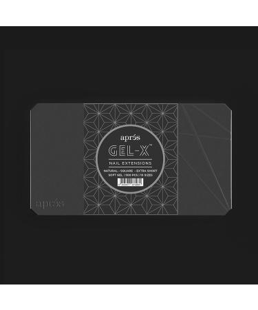 Apres Nail Gel-X Natural Square Extra Short Tips - 500 Gel-X Tips, Premium Quality, 10 Sizes 0-9, 2022 Version - Buy Online on GoSupps.com