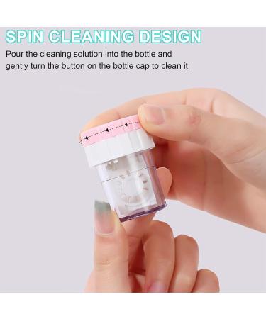 Omevett 8 Pcs Contact Lens Cleaning Case Contact Lenses Barrel Case Contact Lens Washer Cleaner Contact Lens Case Manual Rotation Contact Lens Cleaning Container for Eyes Care - Buy Online on GoSupps.com