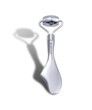 Eye Roller Massager Gua Sha Facial Tool 2-in-1 Skin Care Stick Eliminate Eye Puffiness Wrinkles Firm and Lift Skin. Metal Roller Skin Care Tool