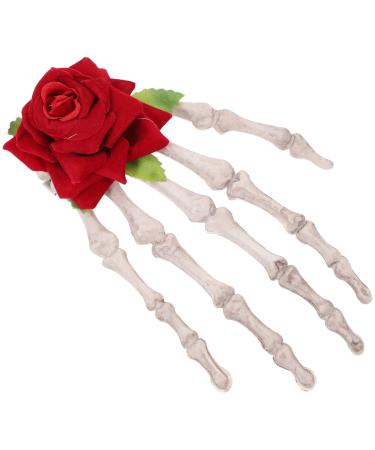 Beaupretty Skeleton Hands Hair Clip Rose Hair Clip Halloween Hair Clips for Halloween Party Masquerade