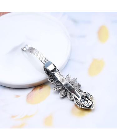 Aneneiceera Blue Crystal Wedding Hair Clip Barrette Molan Rhinestone Black Hair Barrette Clips Bling Bridal Headpieces Head Clip Headwear Crystal Bride Hair Accessories for Women and Girls (Lotus) - Buy Online on GoSupps.com