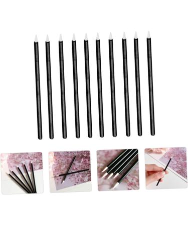 DRESSOOS 100pcs Disposable Eyeliner Cosmetic Eye Sticks White Eyeliner Pencil Gloss Wand Artificial Fiber - Buy Online on GoSupps.com