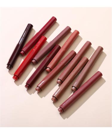 Scnvsi 12x Press Lipstick Pen Moisturizing Lip Gloss Smooth Lip Tints Lip Pencil Makeup Supplies for Daily Party Travel - Buy Online on GoSupps.com