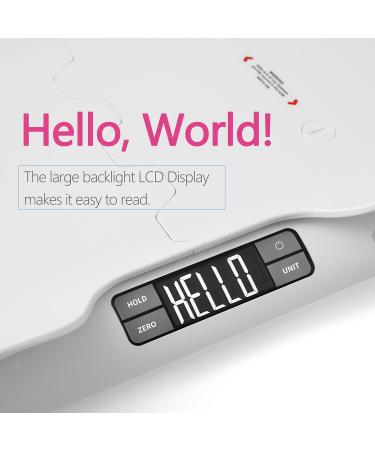 Bagail Baby Scales - Safe & Comfortable Digital Weighing for Infants Toddlers & Pets | Up to 30kg Capacity - White - Buy Online on GoSupps.com