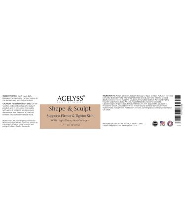 Agelyss Shape & Sculpt - Body Cream - Firm, Plump & Hydrate Skin - Paraben-Free, Cruelty-Free - 1.7 FL OZ - Pack of 1 1.7 Fl Oz (Pack of 1) - Buy Online on GoSupps.com