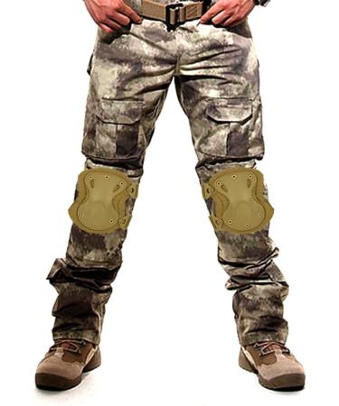 ArcEnCiel Tactical Combat Knee & Elbow Pads Guard Set - Tan | Shop Now - Buy Online on GoSupps.com