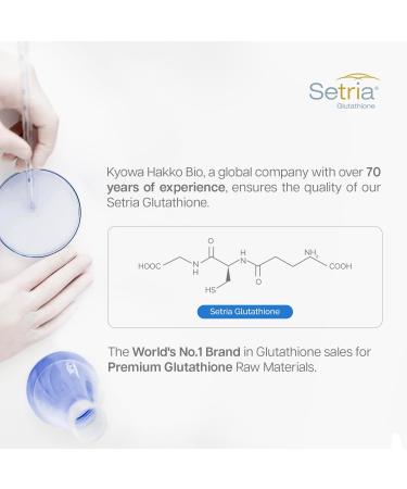 Just Glow Setria Glutathione 60 Capsules - Clinically Studied & Potency Tested by 3rd Party - Reduced Active Form - L Glutathione Supplement for Antioxidants - Made in Canada (1 Month Supply) - Buy Online on GoSupps.com