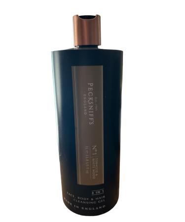 Pecksniffs Tobacco & White Wood Face Body & Hair Cleansing Gel Jumbo Size 33.8 Fl Oz