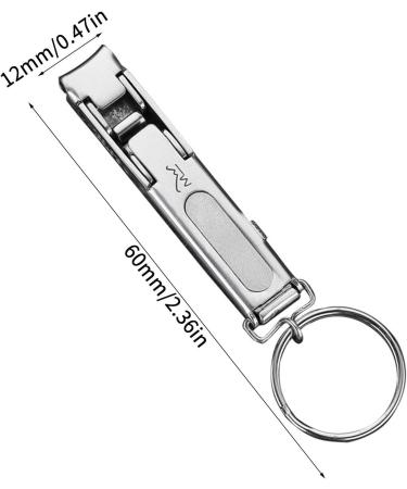 Folding Nail Cutter - Portable Nail Cutters Thick Nails Jaw Opening Cutter with File Ultra Slim Folding Safety Lock | Stainless Steel Nail Clippers Portable Nail Clipper with Nail Files Keychain - Buy Online on GoSupps.com