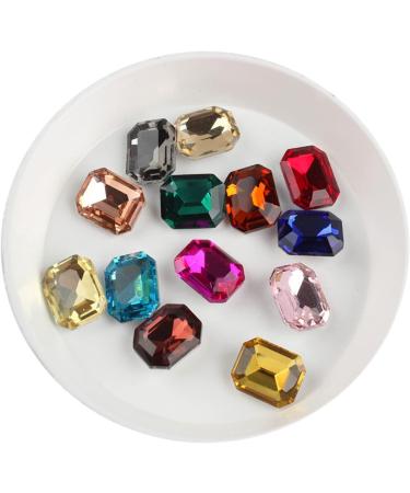 100pcs Nail Glass Rhines Rectangle Pointed Bottom 3D Strass Gem Manicure Nail Art Decoration Home Collections (Color : Rose Size : 8X10mm/0.31 * 0.39in) 8X10mm/0.31*0.39in Rose - Buy Online on GoSupps.com