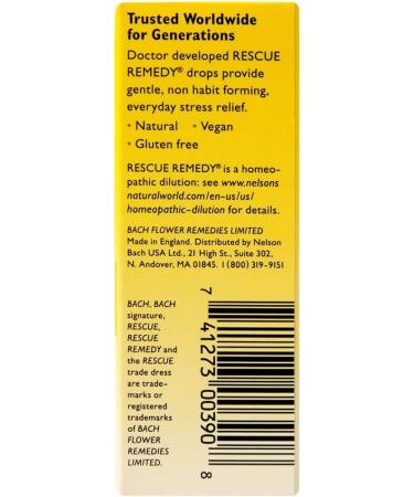 Bach Rescue Remedy 10ml - Natural Stress Relief Formula - Buy Online on GoSupps.com