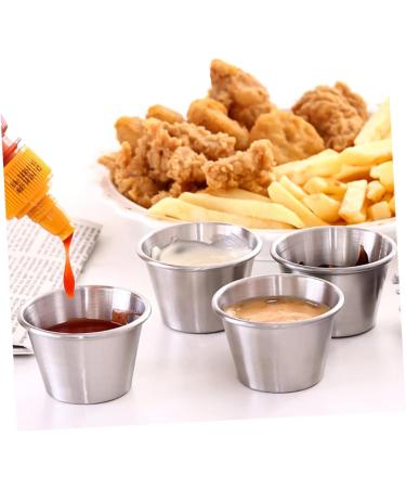 Zerodeko 4pcs Stainless Steel Dipping Sauce Cup Soy Sauce Cup Sushi Dipping Bowl Metal Sauce Cups Ketchup Dip Bowls Soup Japanese Soy Sauce Desert Dishes Household Soy Sauce Bowl - Buy Online on GoSupps.com