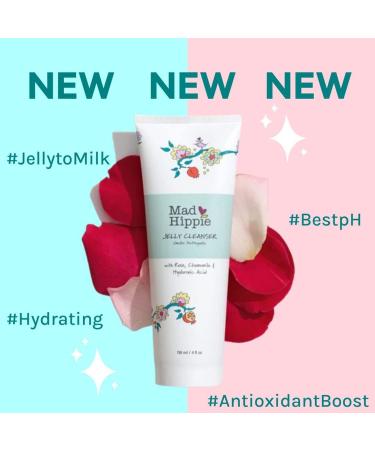 Mad Hippie Jelly Cleanser 4oz - Vegan Hydrating Face Wash with Hyaluronic Acid for Normal/Dry Skin - Removes Makeup & Sunscreen - Natural Plant Based Ingredients - Buy Online on GoSupps.com