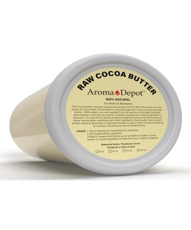 2lb Raw Cocoa Butter Unrefined - 100% Natural for Skin, Body & Hair Care - Reduces Fine Lines & Wrinkles - Ideal for DIY Lotions & Creams - Eczema & Psoriasis Relief - 32 oz (Pack of 1) - Buy Online on GoSupps.com