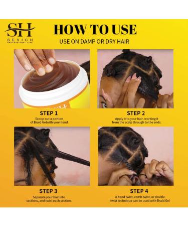 SEVICH Biotin Care Braid Gel - Extreme Hold & Repair Formula - 3.5Oz/100g - Buy Online on GoSupps.com
