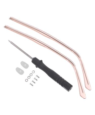 Healeved 1 pair of glasses accessories glasses replacement arm for glasses sunglasses Temple Temple Glasses Diy Temple Brille Template Universal Metal Men and Women Cellophan Ros gold 13.8x0.36cm