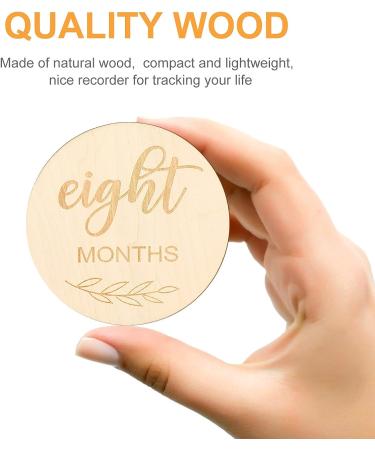 Toyvian Baby Milestone Cards Set - Wooden Double Sided Newborn Photography Props - Buy Online on GoSupps.com
