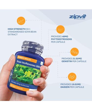Soya Isoflavones 3000mg | 6000mg Daily Dose | 120 Vegan Capsules - 2 Months Supply - Buy Online on GoSupps.com