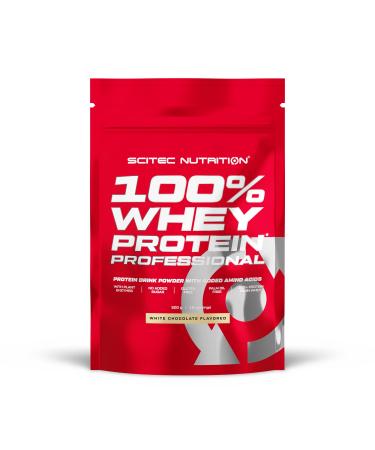 Scitec Nutrition 100% whey protein professional - enriched with additional amino acids and digestive enzymes - gluten -free - palm oil -free 500 g white chocolate white chocolate 500 g