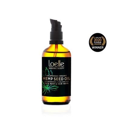 Loelle 100% Natural Hemp Oil - Organic Cold-Pressed Q10 Antioxidant Treatment (100ml) - Buy Online on GoSupps.com