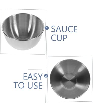 Ciieeo 30 Pcs Stainless Steel Saucer Sauce Containers Ketchup I Am Willow Tomato Paste Tomato Sauce Small Bowls Appetizer Plates Container Pudding Cups Set Salad Dressing Travel - Buy Online on GoSupps.com