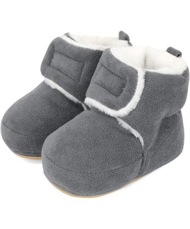MASOCIO Baby Winter Booties | Infant Soft Sole Boots 12-18 Months | Gray - Buy Online on GoSupps.com