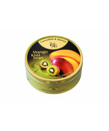 Cavendish & Harvey - Mango & Kiwi Drops - Candies 200g in metal tin Fruit 200 g (1 pack)