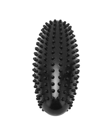 Massage ball hard massage ball foot massage roller foot roll spiky outer layer strong durable multifunctional portable size easy to clean low weight (black)