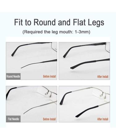 10 Pairs Black Silicone Anti-Slip Eyeglass End Tips - Soft Replacement Sleeve for Thin Wire Sunglasses Legs - Buy Online on GoSupps.com