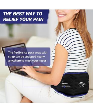 Hilph Back Cooling Pad - Gel Compress for Pain Relief | Relieve Back Injuries Sciatica & Shoulders - Adjustable Velcro Fastener - Buy Online on GoSupps.com