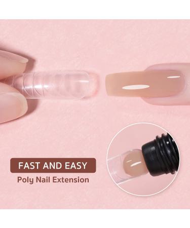 GAOY Poly Gel 60g Natural Nude Builder Gel - Nail Extension Gel for Salon-Quality Nail Art at Home - Buy Online on GoSupps.com