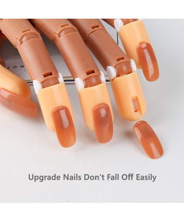 Hiistar Nail Training Practice Hand - Flexible Movable False Fake Hand for Manicure DIY - Brown - Buy Online on GoSupps.com