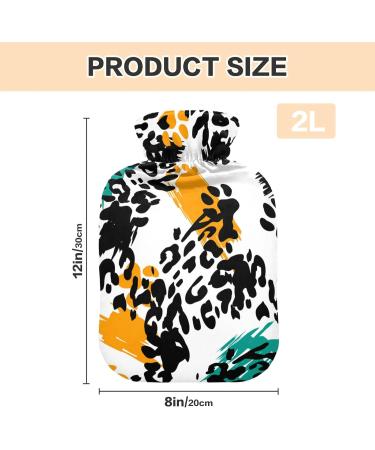 Leopard Print Hot Water Bottle - 2L Pain Relief & Cold Compress | International Shipping - Buy Online on GoSupps.com