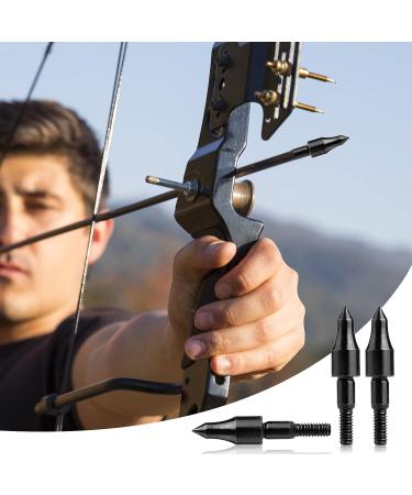 Black Screw-in Archery Bullet Points - 100 Grain, 24 Pieces - Field Target Practice Shooting - Buy Online on GoSupps.com