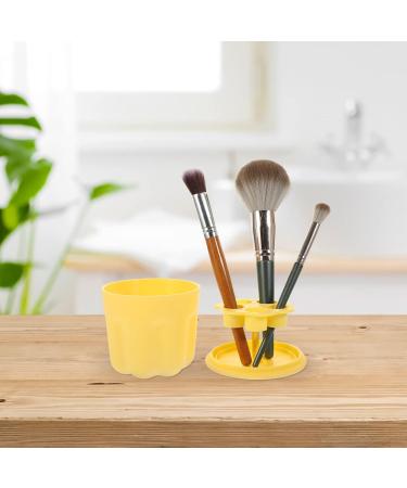 Premium Makeup Brush Cleaning Bowl Set - Ultimate Brush Cleaner & Scrubber Kit Yellow | International Shipping Available - Buy Online on GoSupps.com